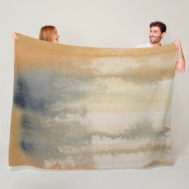 Abstrakt av vattenfärg för Vilder i Sienna Fleecefilt