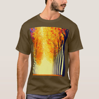 Abstrakt Avenue Escape - Konstnärligt Träd-länkat T Shirt