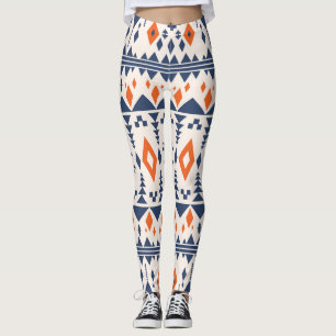 Abstrakt Aztec geometriskt, sömlöst mönster. Leggings