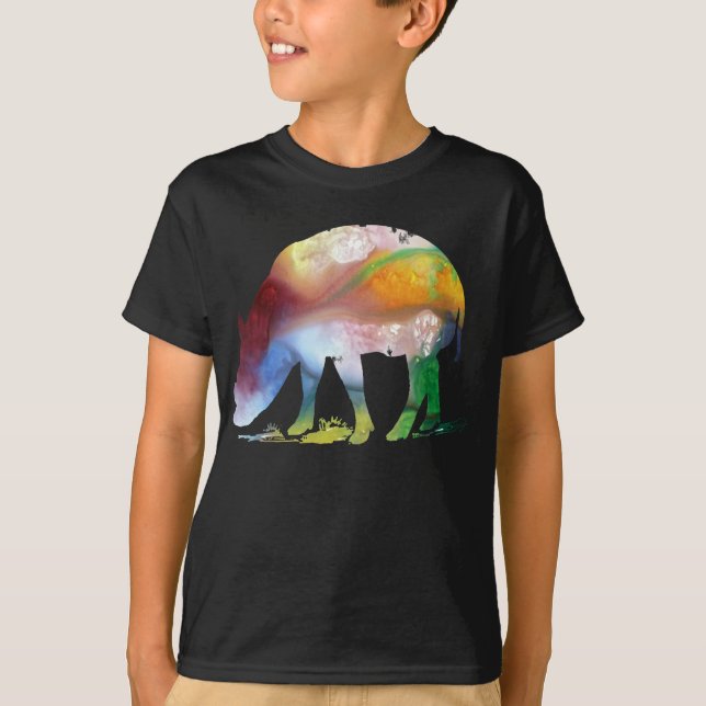 Abstrakt BabirusaSilhouette. Tee Shirt (Framsida)