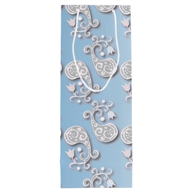 Abstrakt Baby blue och Rosa PastellBlommigt (Baksidan)