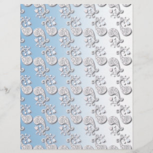 Abstrakt Baby blue och Rosa PastellBlommigt