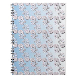 Abstrakt Baby blue och Rosa PastellBlommigt Anteckningsbok
