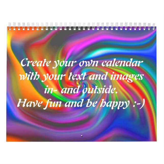 Abstrakt Background Spiral soft II + din text Kalender (Omslag)