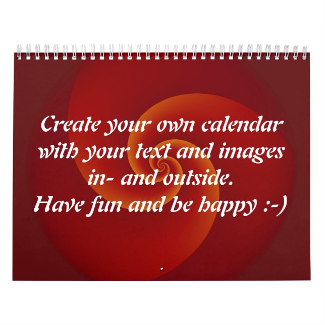 Abstrakt Background Spiral soft III + din text Kalender (Omslag)