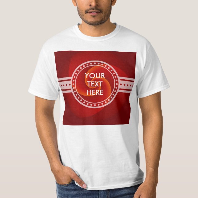 Abstrakt Background Spiral soft III + din text T Shirt (Framsida)
