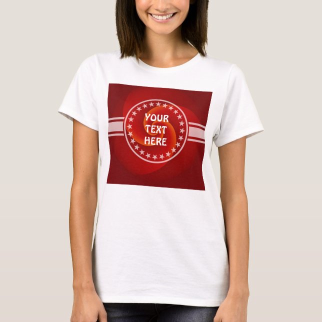 Abstrakt Background Spiral soft III + din text T-shirt (Framsida)