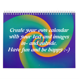 Abstrakt Background Spiral soft V + din text Kalender