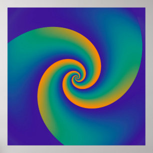 Abstrakt Background Spiral soft V Poster