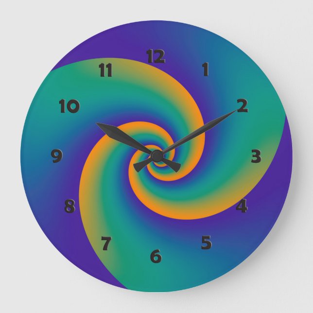 Abstrakt Background Spiral soft V Stor Klocka (Framsida)