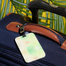 Abstrakt bagagetikett med pastellfärgad tie-dye-mö bagagebricka
