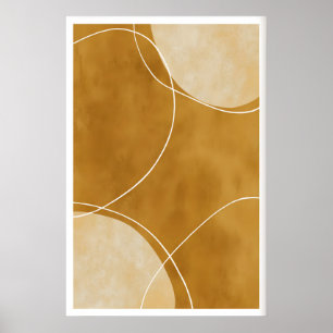 Abstrakt Bågar Väggkonst Minimalistiska Former Och