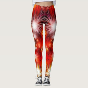 Abstrakt bakgrund med fyrverksstjärnor leggings