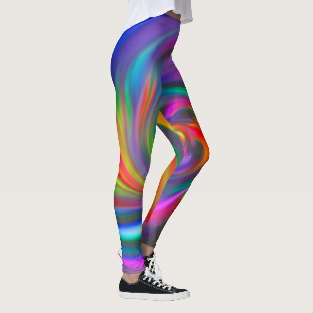 Abstrakt Bakgrund Spiral mjuk 1 Leggings (Höger)