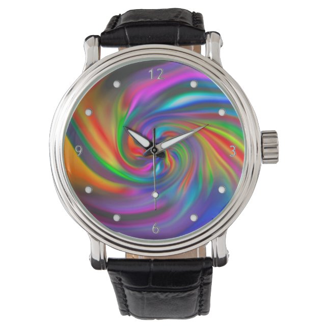 Abstrakt Bakgrund Spiral Soft II Armbandsur (Framsida)