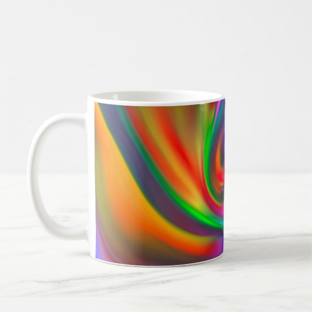 Abstrakt Bakgrund Spiral Soft II Kaffemugg (Vänster)