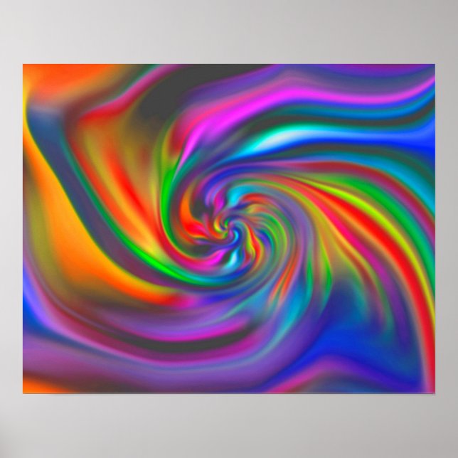 Abstrakt Bakgrund Spiral Soft II Poster (Framsidan)