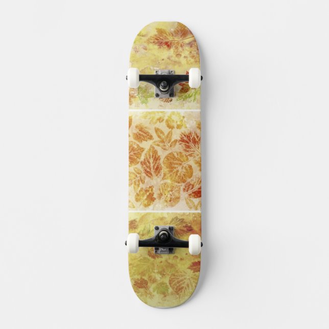 Abstrakt bakgrunder, vattenfärg, löv mini skateboard bräda 18,7 cm (Framsida)