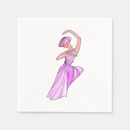 Abstrakt Ballerina Napkins Pappersservett
