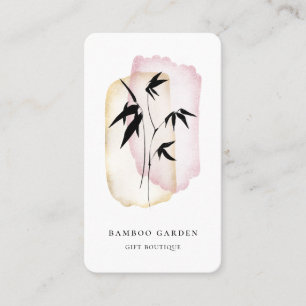 Abstrakt Bamboo Logotyp Visitkort