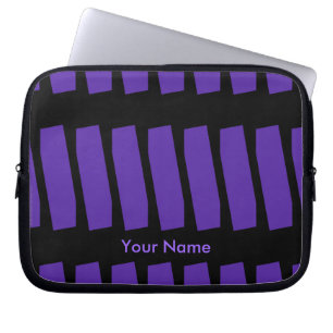 Abstrakt bärbar datordatorsleeve, lilor & svart laptop fodral