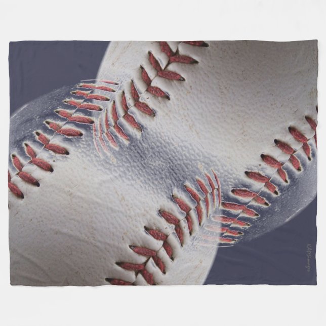 Abstrakt baseball (blåttbakgrund) fleecefilt (Framsidan (Horisontell))