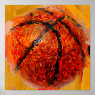 Abstrakt basket poster