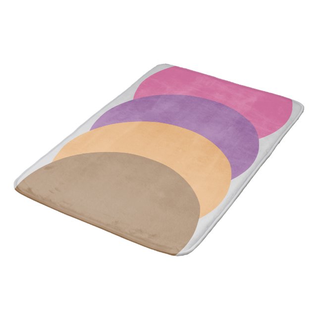 Abstrakt Bath Mat - Färgfull Vapensköld Badrumsmatta (Vinklad)