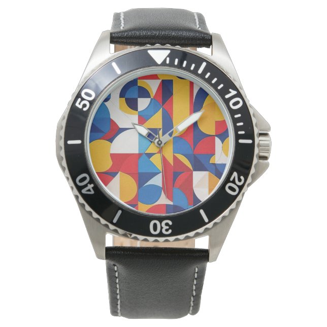 Abstrakt Bauhaus Geometric Art Armbandsur (Framsida)