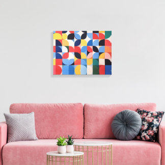 Abstrakt Bauhaus Geometric Art Canvastryck