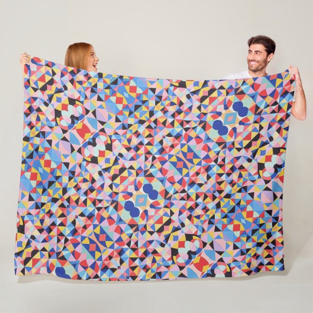 Abstrakt Bauhaus Geometric Art Fleecefilt (På plats)