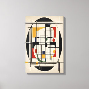 Abstrakt Bauhaus Geometric Modern Minimalist Art Canvastryck