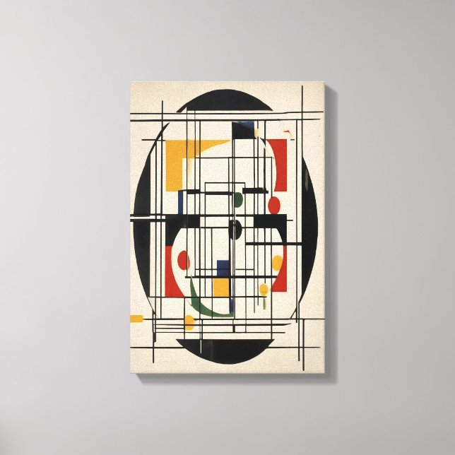 Abstrakt Bauhaus Geometric Modern Minimalist Art Canvastryck (Framsida)