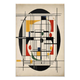 Abstrakt Bauhaus Geometric Modern Minimalist Art Fototryck