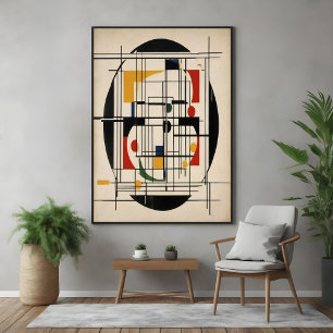 Abstrakt Bauhaus Geometric Modern Minimalist Art Poster