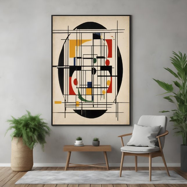 Abstrakt Bauhaus Geometric Modern Minimalist Art Poster (Skapare uppladdad)
