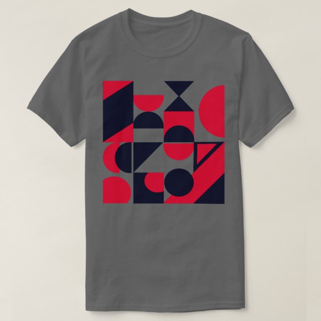 Abstrakt Bauhaus geometric mönster T Shirt (Design framsida)