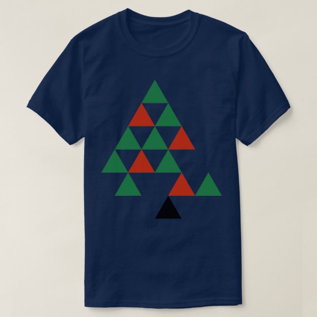 Abstrakt Bauhaus Julgran T Shirt (Design framsida)
