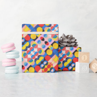 Abstrakt Bauhaus Mönster Art Wrapping Papper Presentpapper