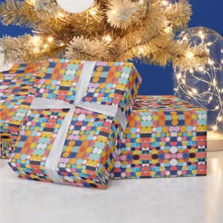 Abstrakt Bauhaus Mönster Art Wrapping Papper Presentpapper