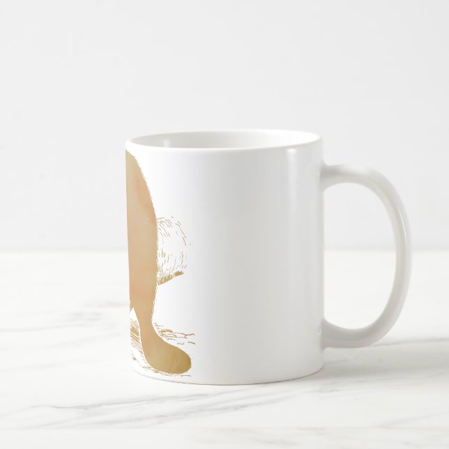 Abstrakt bäverSilhouette Kaffemugg (Höger)