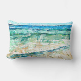 Abstrakt Beach Art Vågar Lumbarkudde