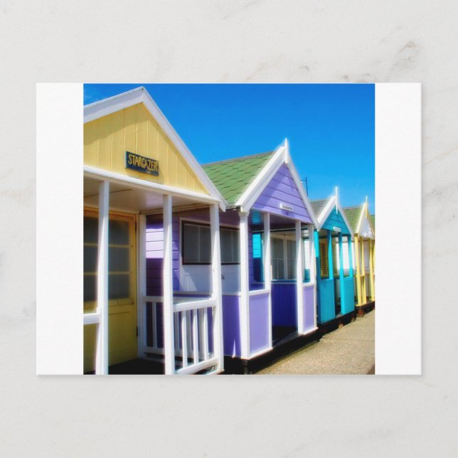 Abstrakt Beach Huts Vykort (Framsida)