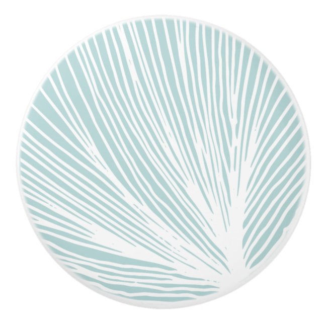 Abstrakt Beach Scallop Seashell Knopp (Framsidan)