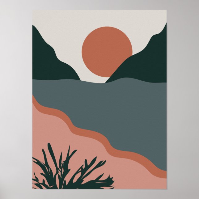 Abstrakt Beach Wall Art Art Poster (Framsidan)