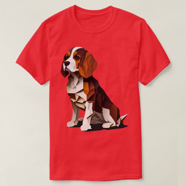 Abstrakt Beagle hund design T Shirt (Design framsida)