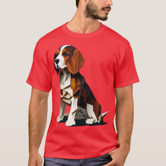 Abstrakt Beagle hund design T Shirt