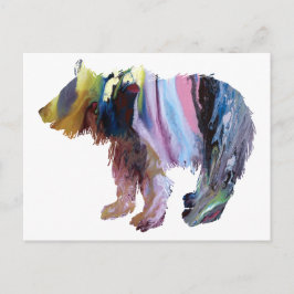 Abstrakt Bear unge Silhouette Vykort