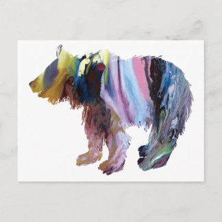 Abstrakt Bear unge Silhouette Vykort