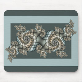 Abstrakt Beige Light Blue Fractal Art Spiral Musmatta
